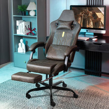 Ergonomischer Gaming Stuhl mit Fußstütze und