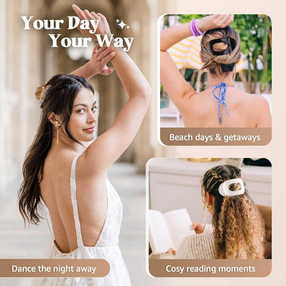 5er Set Flache Haarspangen Damen Groß Rutschfest Elegante Haarspange