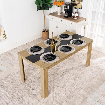 Essgruppe Esstisch 160cm Eiche & 6 Esszimmerstühle Weiß