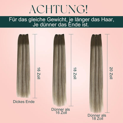 Echthaar Tressen Bundles Blond 30cm – Remy Human Hair #1000