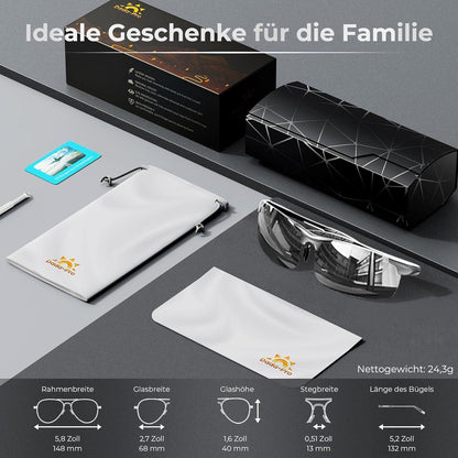 Polarisierte Sportsonnenbrille Herren mit Metallrahmen UV400