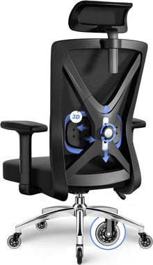 Ergonomischer Bürostuhl Verstellbare Armlehnen Lendenstütze