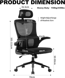 Ergonomischer Bürostuhl mit Schaukelfunktion und Armlehnen