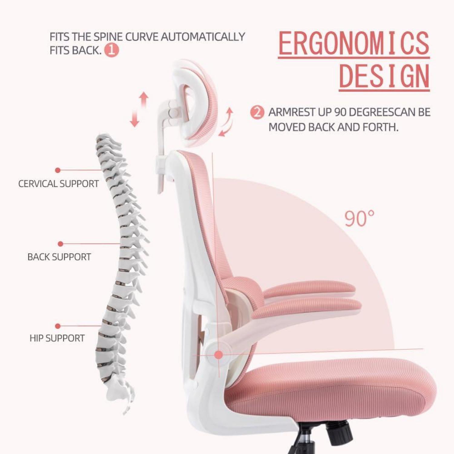 Ergonomischer Bürostuhl mit Schaukelfunktion und Selbst-anpassender Lordosenstütze