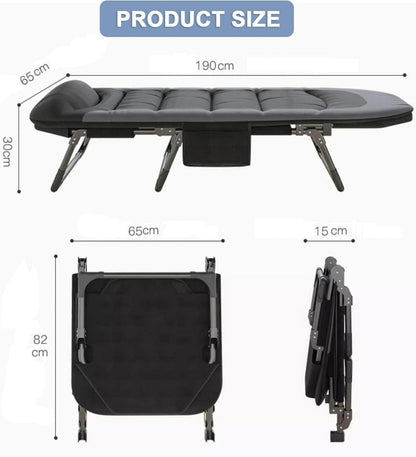 Klappbare Sonnenliege 6-Fach Verstellbar mit Seitentasche und