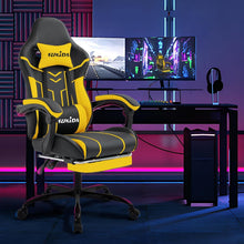 Ergonomischer Gaming Stuhl mit Fußstütze und