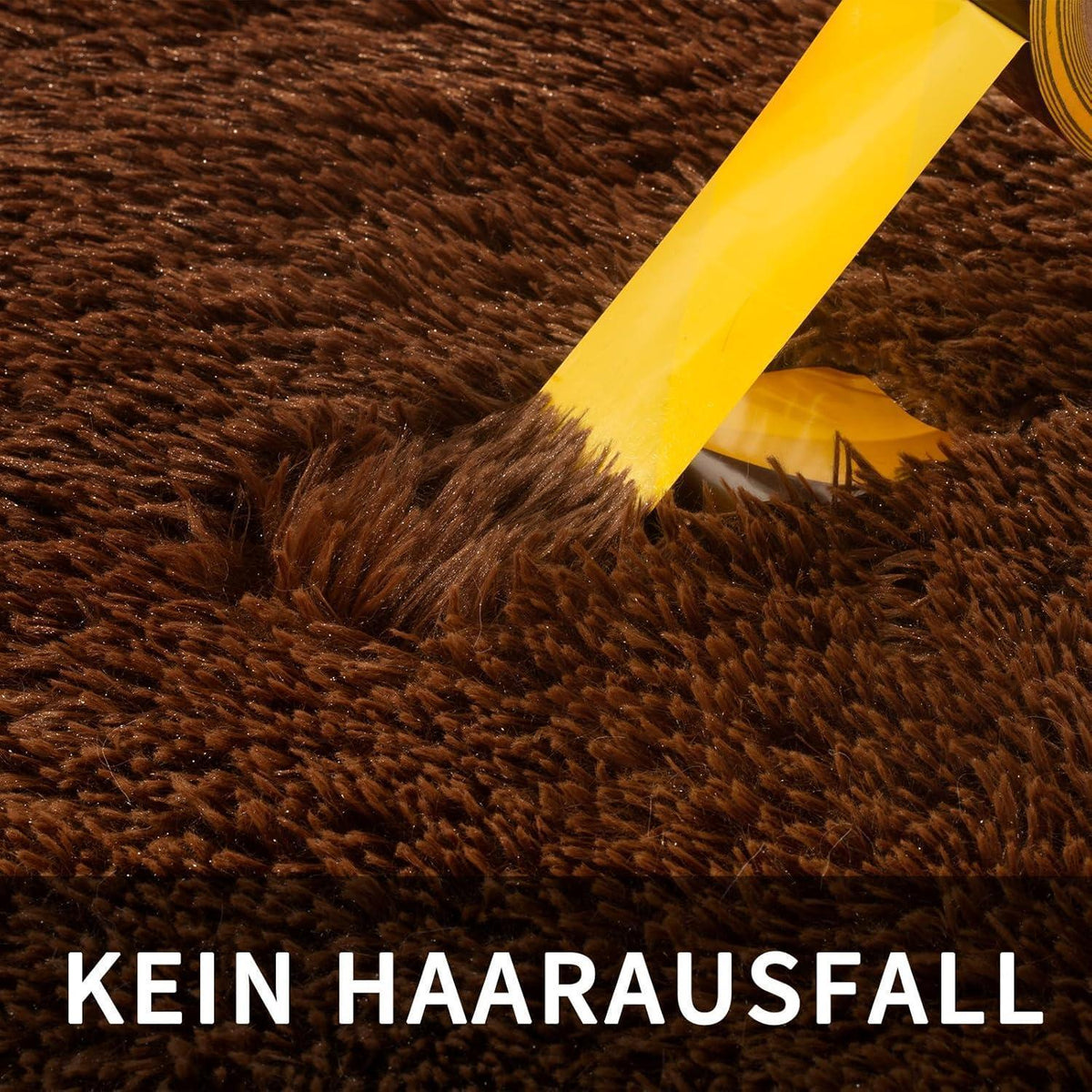 Flauschiger Hochflor Teppich Braun 200x300 cm – Wohnzimmer & Schlafzimmer