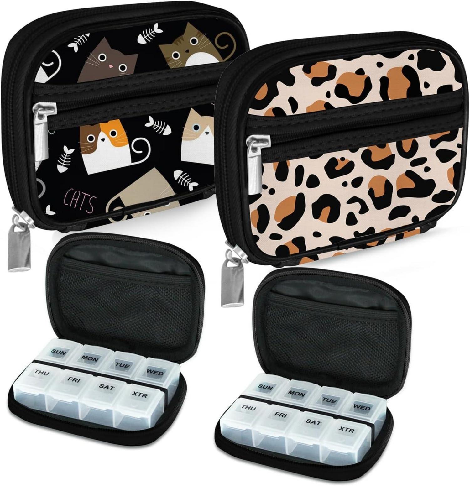 Tablettenbox 7 Tage Pillendose Medikamentenbox Reißverschluss