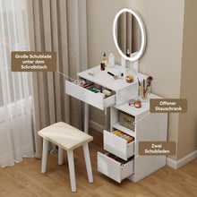 YU YUSING Schminktisch LED-Spiegel 3 Farben, Schrank, 3