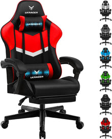 Gaming Stuhl mit Fußstütze Bürostuhl Ergonomisch verstellbar Rot