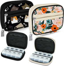 Tablettenbox 7 Tage Medikamentenbox Pillenbox Reißverschluss Fischöl