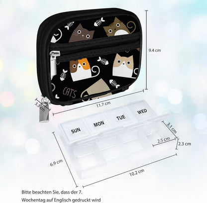 Serfeymi Tablettenbox 7 Tage Schwarz Blüte 01