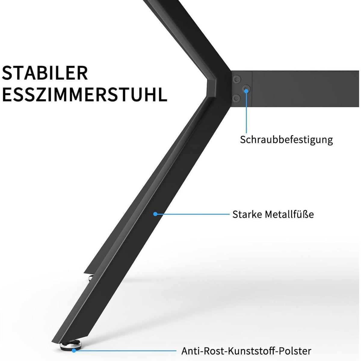 Essgruppe 140x80cm mit 4 bequemen Esszimmerstühlen