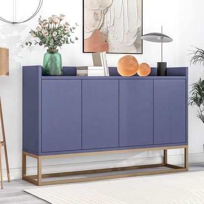 Modernes Sideboard mit 4 Türen – Blau, Minimalistisch & Vielseitig