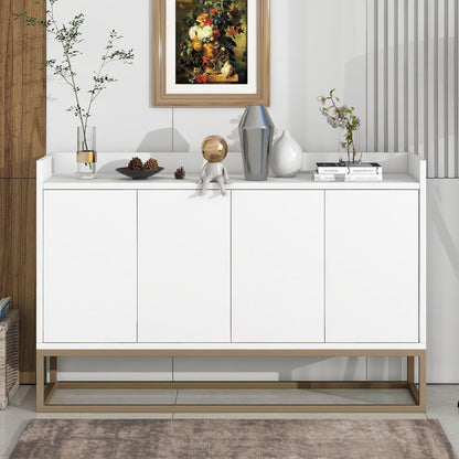 Modernes Sideboard mit 4 Türen – Weißes Wohnzimmerbuffet
