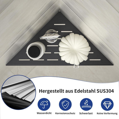 Eck Duschregal Edelstahl 2er Set Schwarz – Platzsparend & Modern
