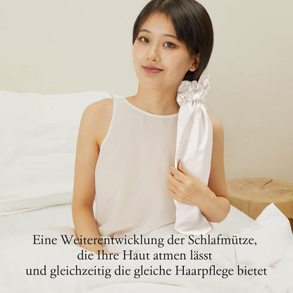 LILYSILK Seide Mütze Haargummi 2-in-1 für langes
