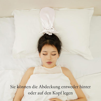 Seidenschlafmütze & Scrunchies Set 100% Seide Elfenbein