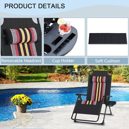 Sonnenliege Klappbar Extra Breit Verstellbare Rückenlehne Belastbar