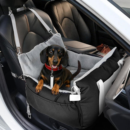 3-in-1 Hundesitz Auto & Reisebett für kleine Hunde – Schwarz