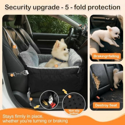 3-in-1 Hundesitz Auto & Reisebett für kleine Hunde – Schwarz