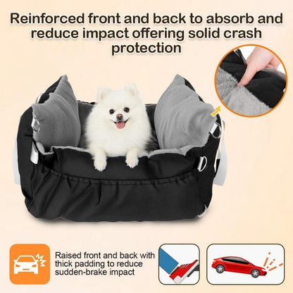 3-in-1 Hundesitz Auto & Reisebett für kleine Hunde – Schwarz
