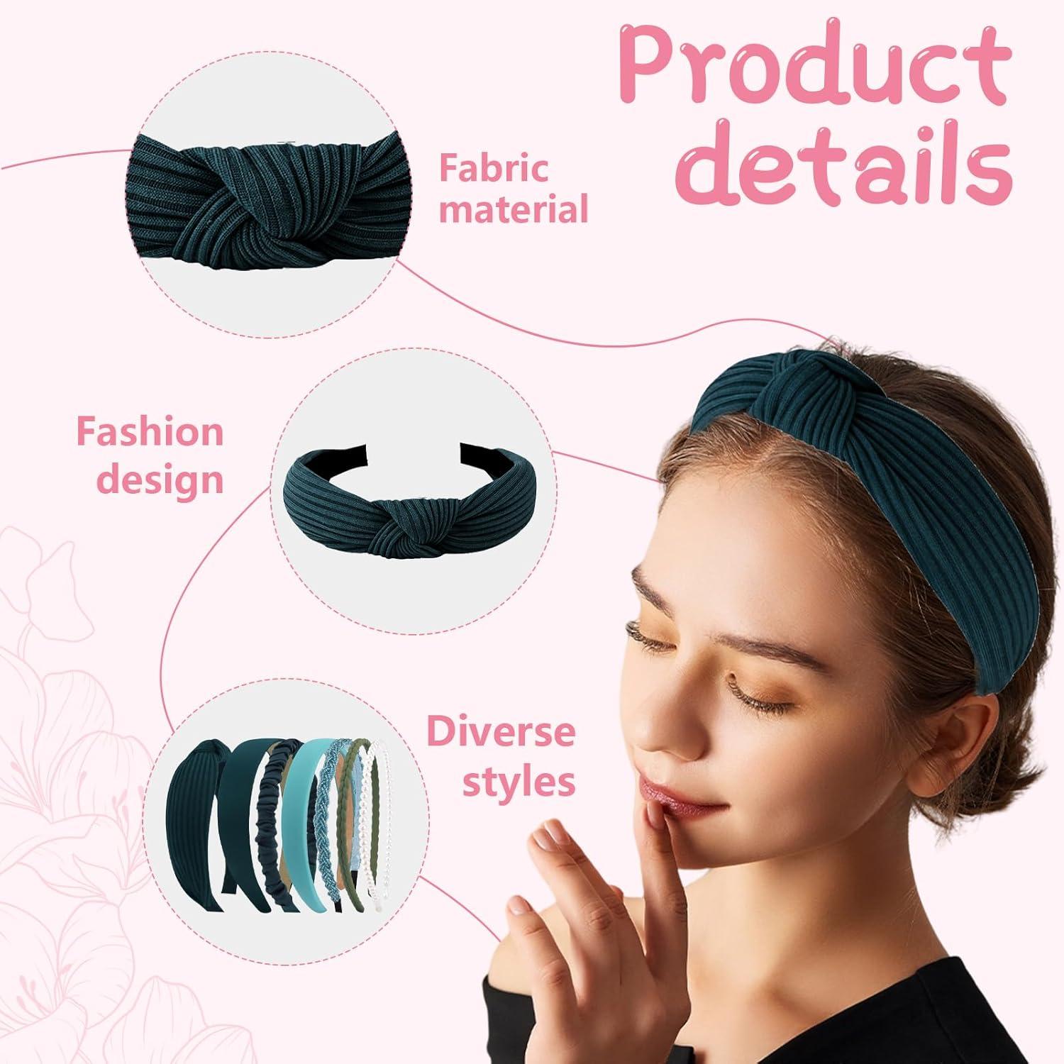 Perlen Stirnbänder Haarreifen Set für Damen, 7 verschiedene Modelle