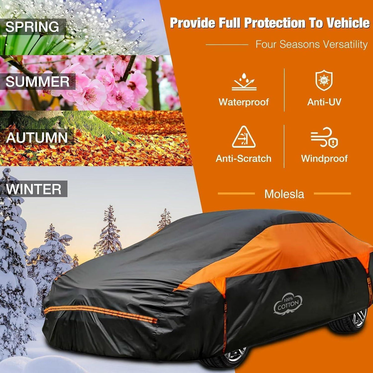 Wasserdichte SUV Autoabdeckung – Vollgarage, Wetterfest & Robust
