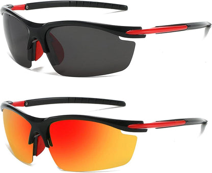 Polarisierte Sportsonnenbrille UV400 Schutz 2er Set