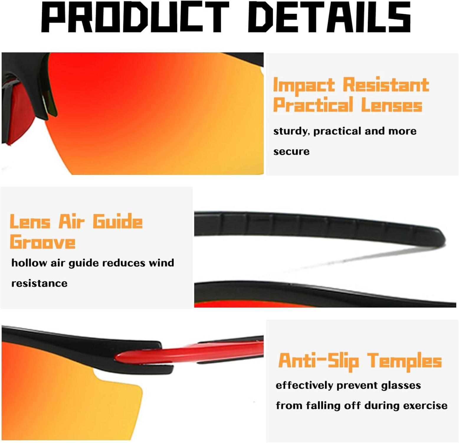 Polarisierte Sonnenbrille Herren Damen Sport UV400 2er Set