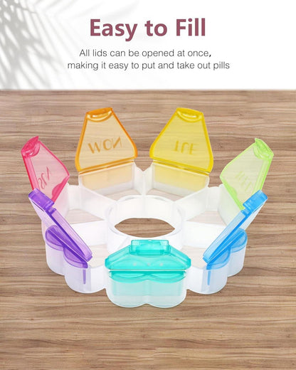 Herzförmige Pillenbox 7 Fächer Woche Vitamin-Organizer
