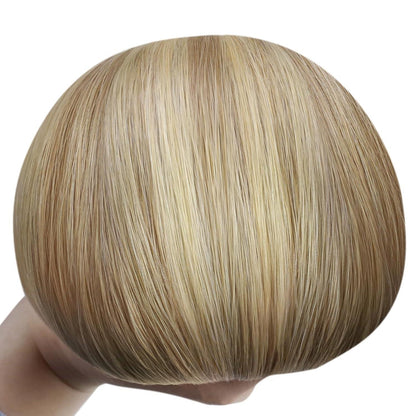 Echthaar Bonding Extensions Blond Highlights 60cm