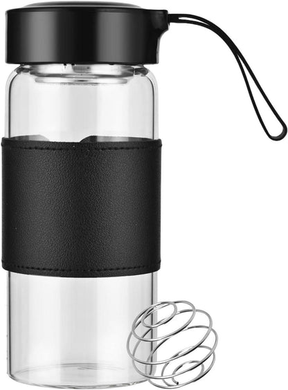 Protein Shaker Glas 16 Oz Mit Sieb Und Edelstahl-Mischkugel