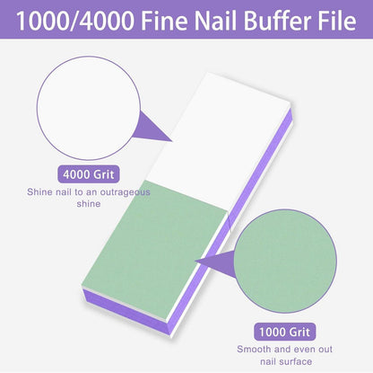 Feiner Nagelpolierblock 1000/4000 Körnung - Natürliche Nägel glatt und