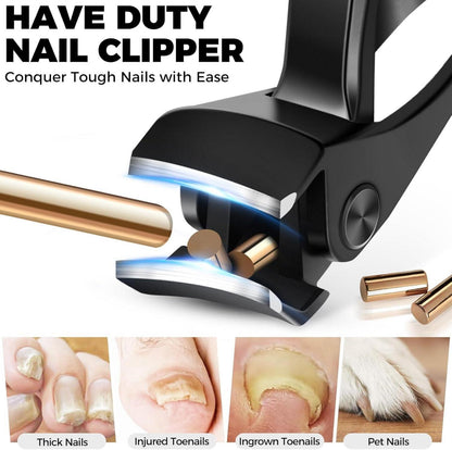 Extra Large Toenail Clippers for Thick Nails Set - Seniors Men Heavy Duty