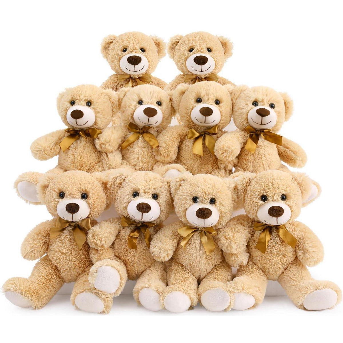 10 Mini Teddybären Set – Flauschige Stofftiere für Kinder