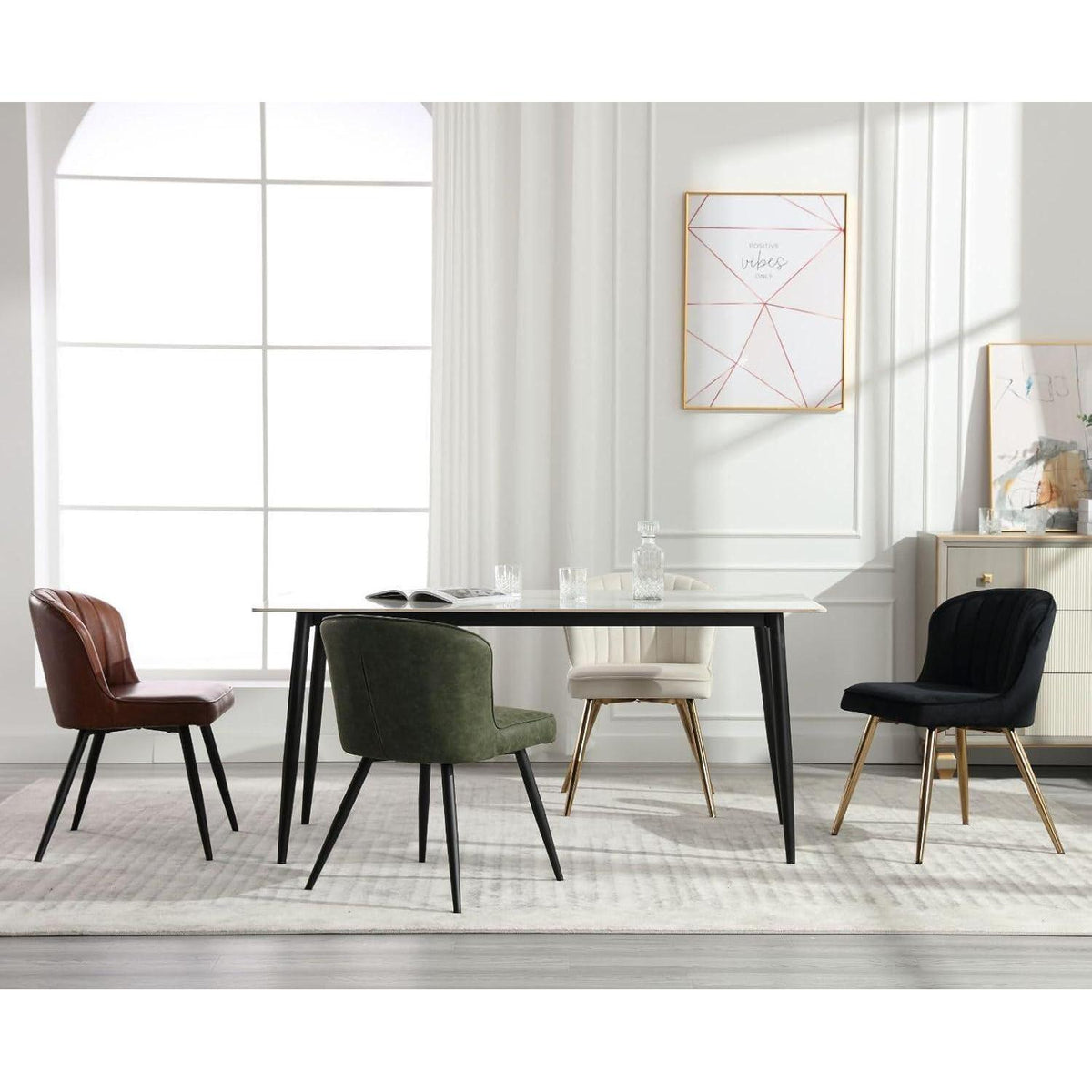 Esszimmerstühle 2er Set, Braun – Modern & Komfortabel in Lederoptik