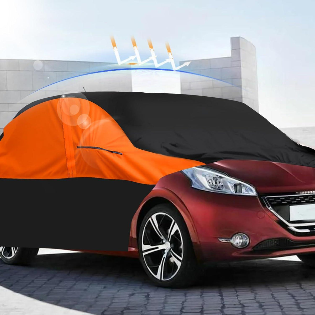 Autoabdeckung Peugeot 208 2012-2019, wasserdicht & atmungsaktiv