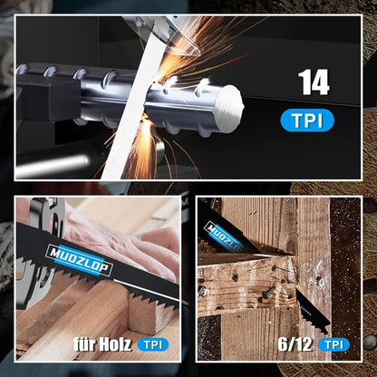Säbelsägeblätter Set 35tlg. CRV & BIM für Holz & Metall