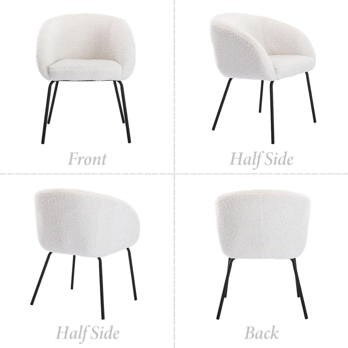 Weißer Kunstfell Sessel – Modern & Bequem Loungesessel
