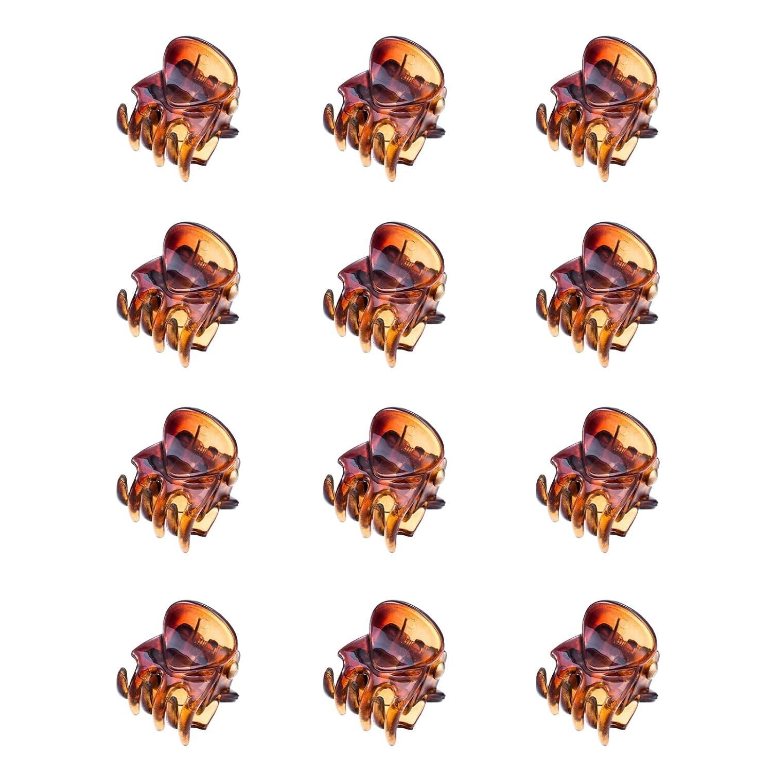 12er Set Mini Haarklammern Kunststoff Haarspangen Mädchen Haarschmuck