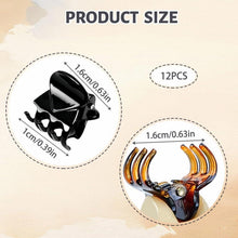 Mini Haarklammern 12 Stück Kunststoff Haarspangen Rutschfest