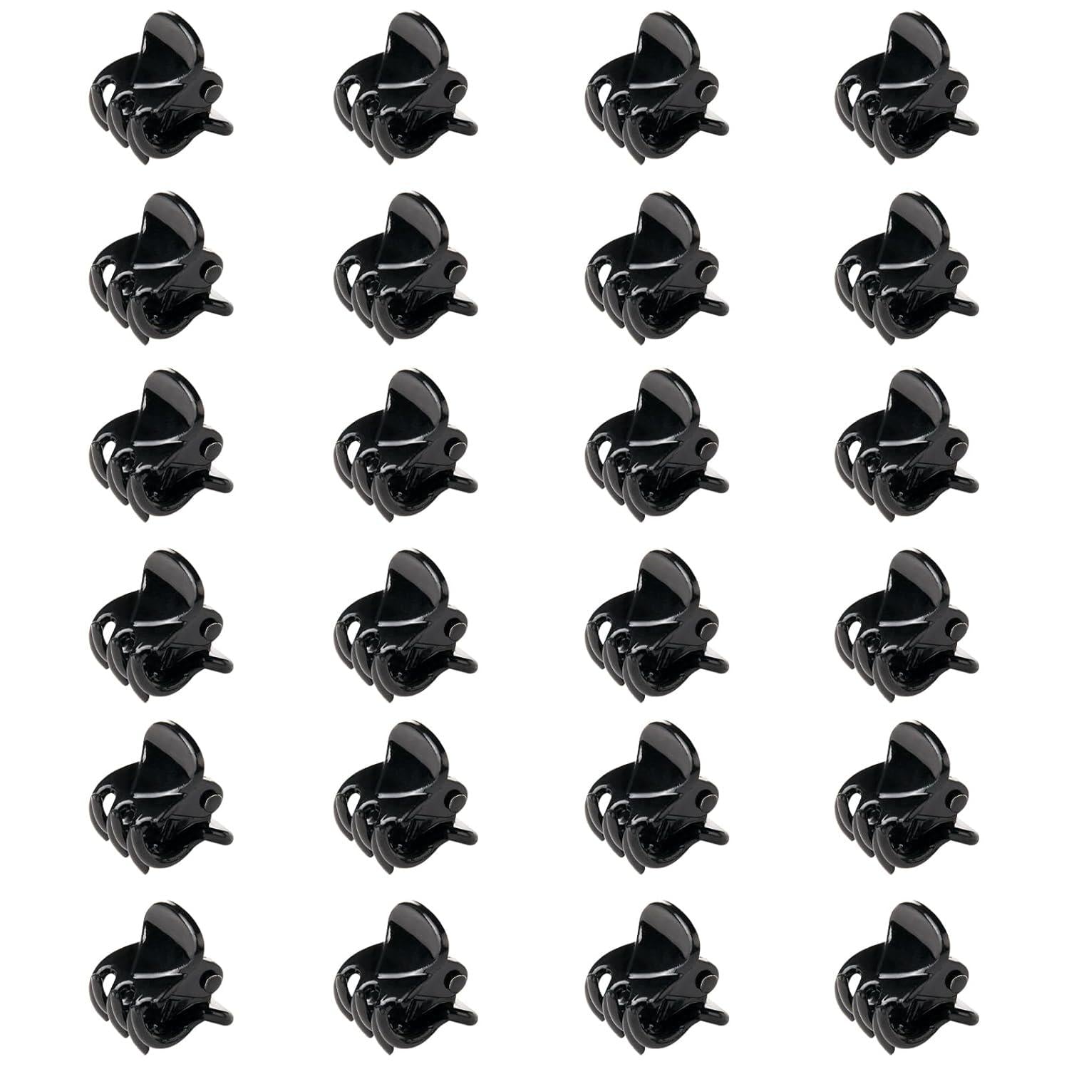 24er Set Mini Haarklammern Blumenmuster Haarspangen