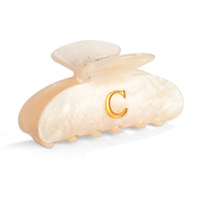 Elegante Acryl Haarklammer mit Buchstabe C für Damen