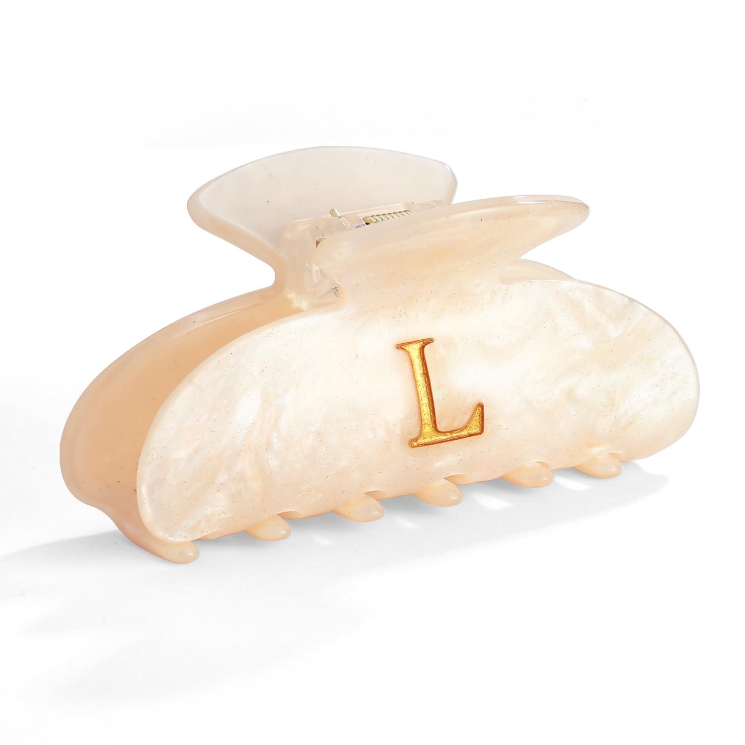 Goldene Initiale L Haarklammer Damen hypoallergen