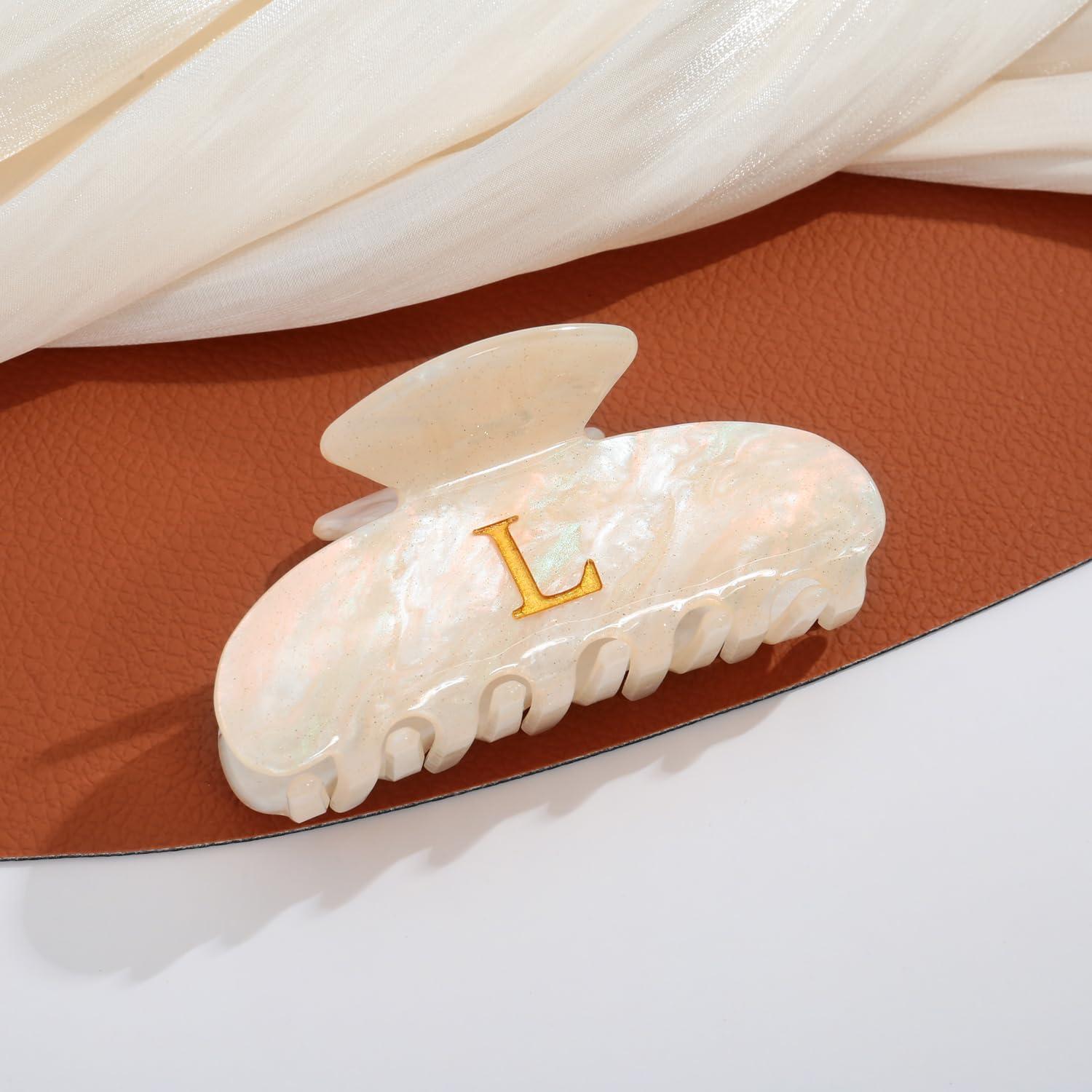 Goldene Haarklammer Initiale L Damen Buchstabe Geschenk