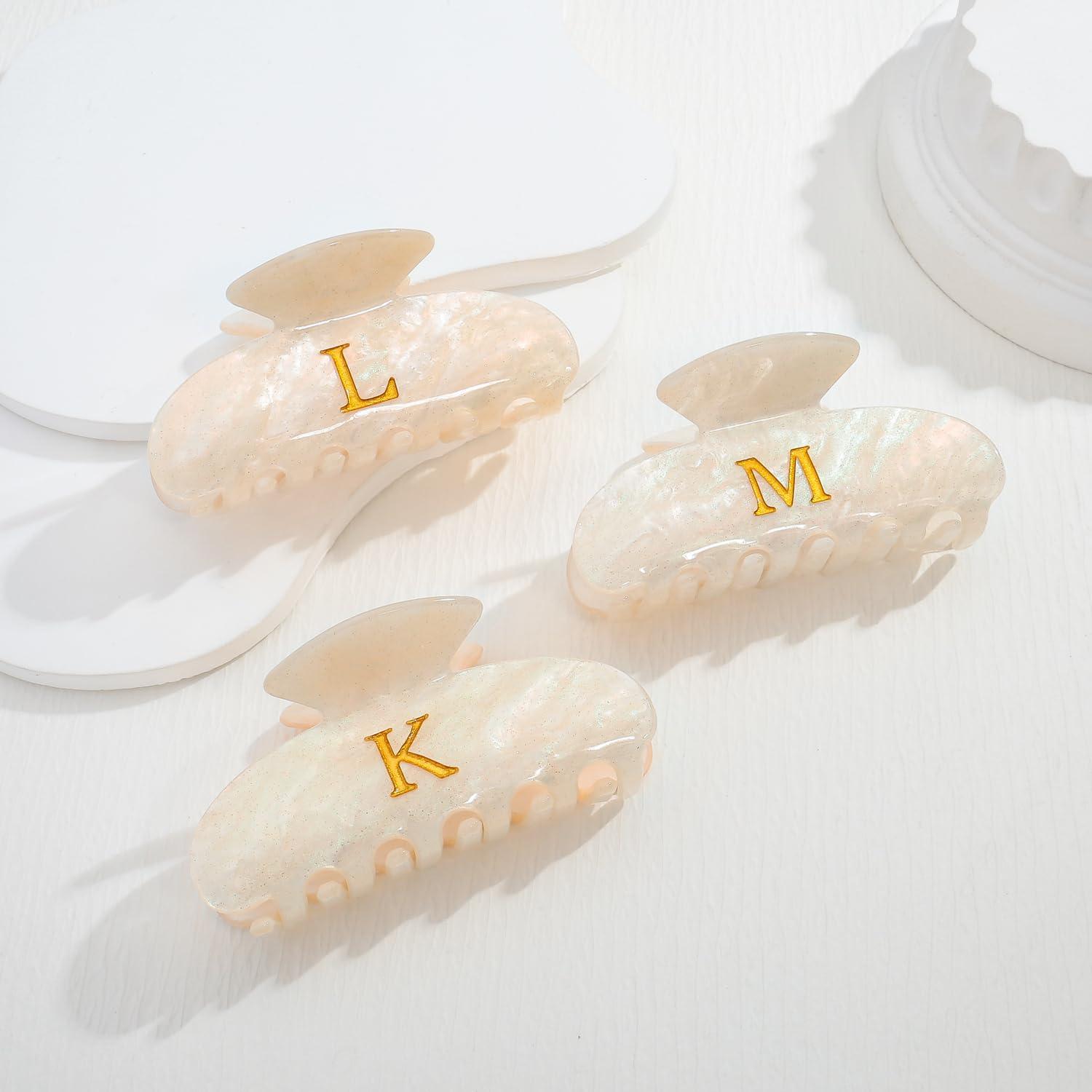 Damen Haarklammer Buchstaben L Gold Hypoallergen Hochwertig Elegantes