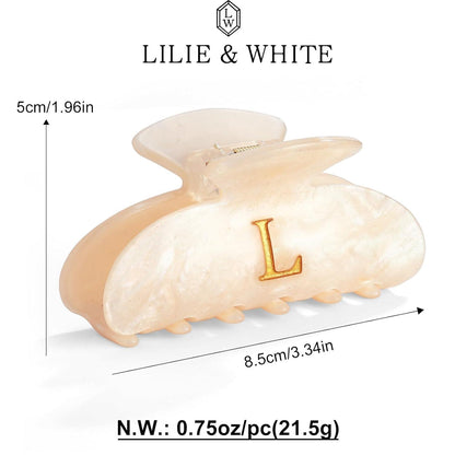 Goldene Haarklammer Initiale L Damen Buchstabe Geschenk