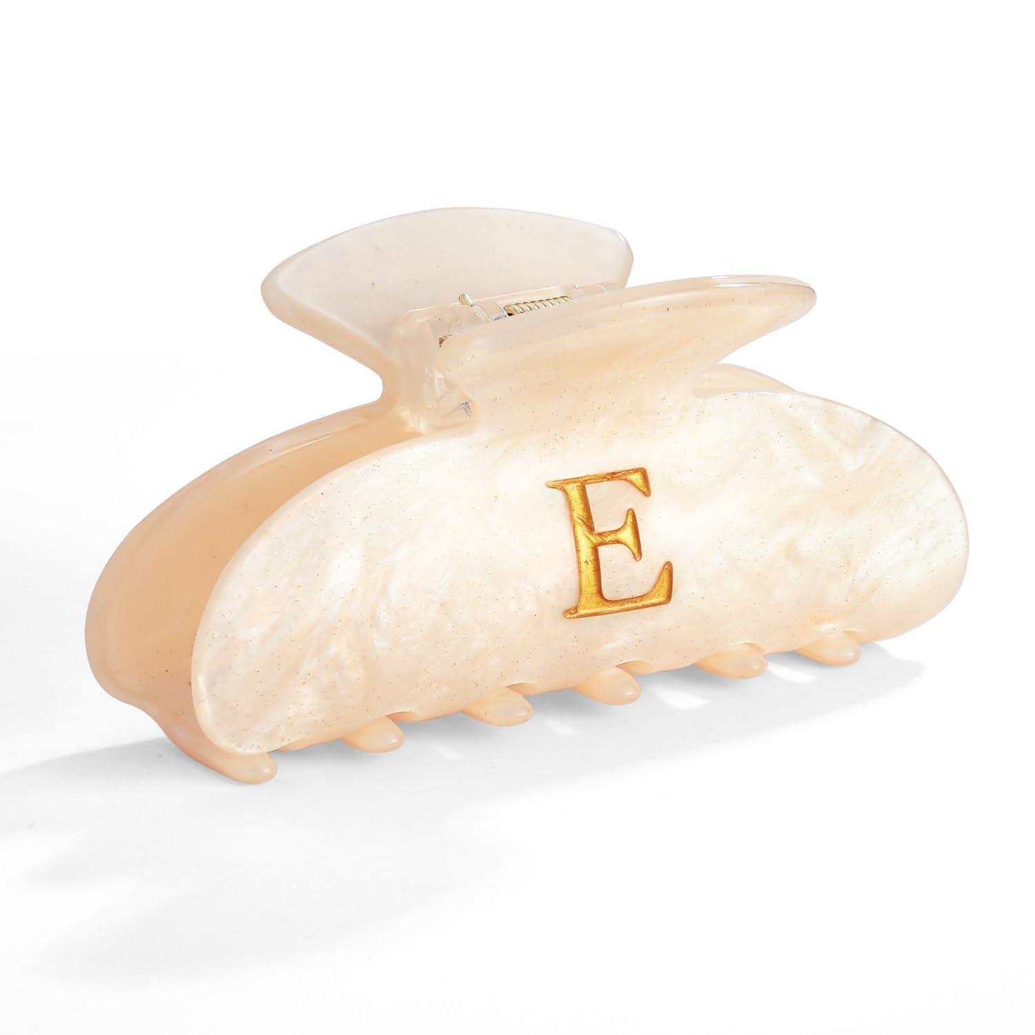 Goldener Buchstabe E Haarklammer - Antiallergisch & Langlebig