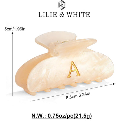 Goldene Buchstaben A Damen Haarklammer - Elegantes, allergenfreies